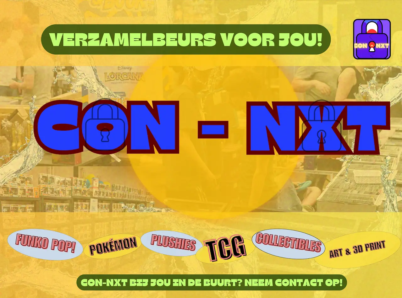 CON-NXT TCG beurs algemene banner met logo